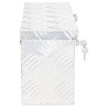 Caja de almacenaje de aluminio plateado 50x15x20.5 cm 3