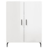 Aparador de madera contrachapada blanco brillante 69.5x34x90 cm 5