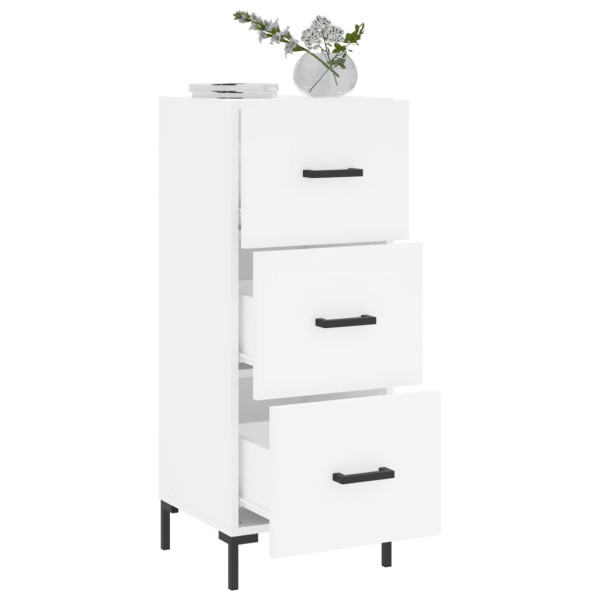 Aparador de madeira de engenharia branco 34,5x34x90 cm M 4