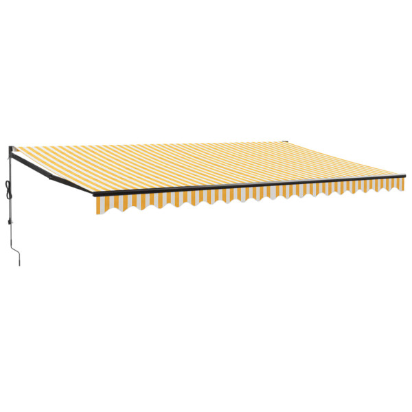 Toldo retráctil automático amarillo y blanco 5x3 m M 2
