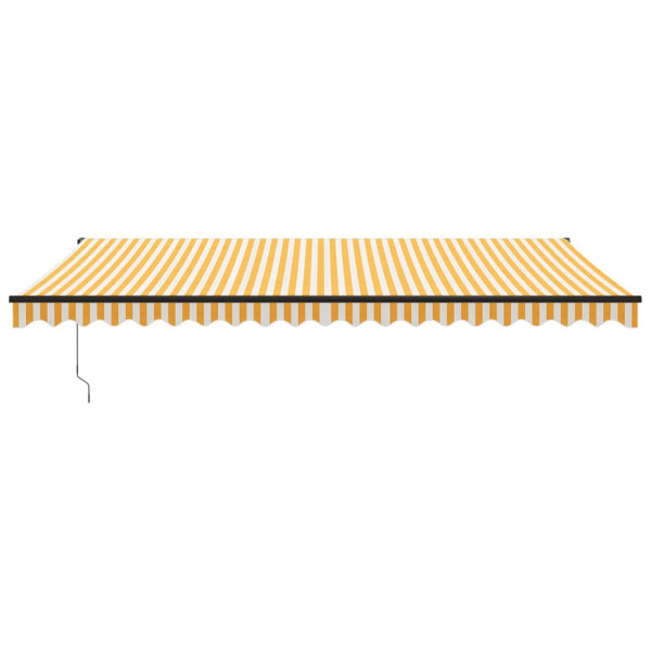 Toldo retráctil automático amarillo y blanco 5x3 m M 3