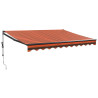 Toldo retráctil automático naranja y marrón 3.5x2.5 m 2