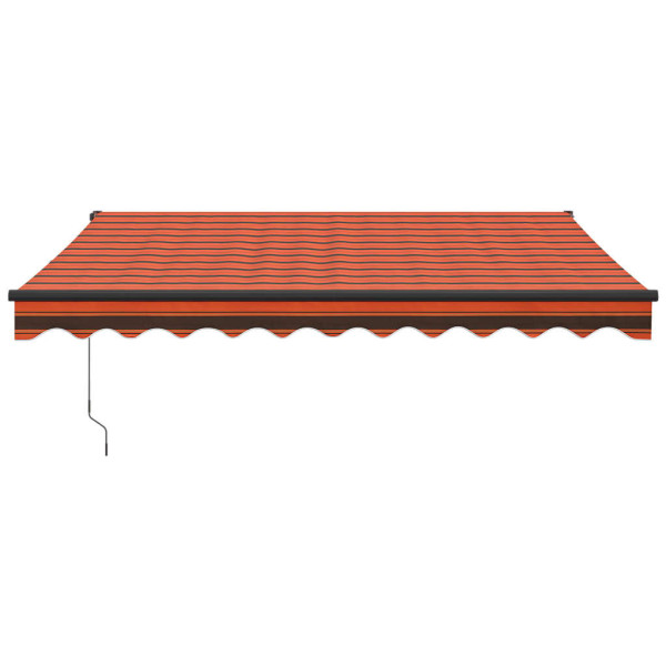 Toldo retrátil automático 3.5x2.5 m laranja e castanho M 3
