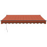 Toldo retráctil automático naranja y marrón 3.5x2.5 m 3