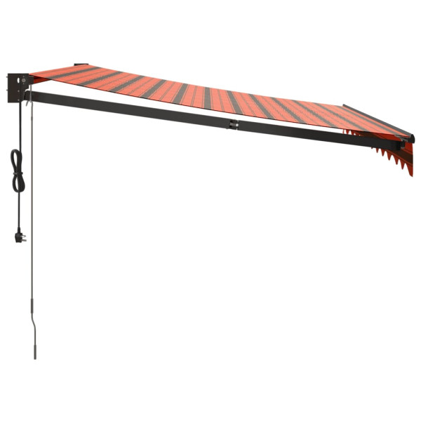 Toldo retráctil automático naranja y marrón 3.5x2.5 m M 4
