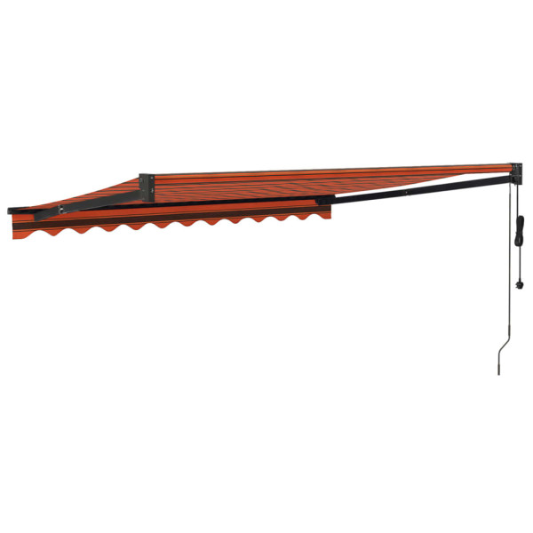 Toldo retráctil automático naranja y marrón 3.5x2.5 m M 5