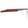 Toldo retráctil automático naranja y marrón 3.5x2.5 m 5