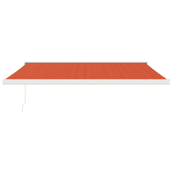 Toldo retráctil aluminio y tela naranja y marrón 4x3 m M 3