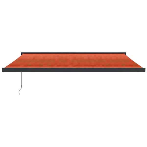 Toldo retráctil aluminio y tela naranja y marrón 4x3 m M 2