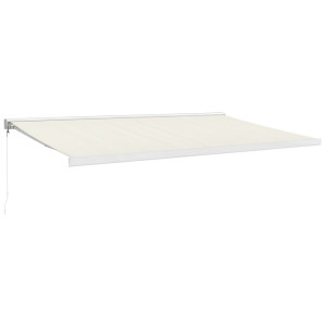Toldo retráctil aluminio y tela color crema 5x3 m H
