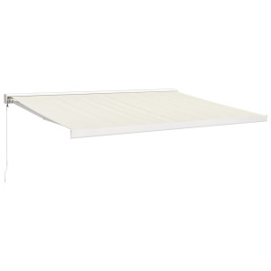 Toldo retrátil 4x3 m tecido e alumínio cor creme H