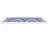 Toldo retráctil aluminio y tela azul y blanco 4x3 m 3
