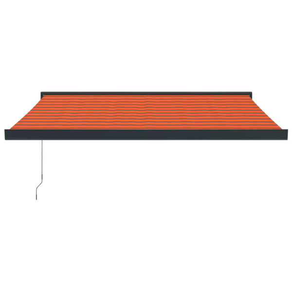 Toldo retráctil aluminio y tela naranja y marrón 3x2.5 m M 3