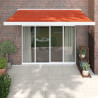 Toldo retráctil aluminio y tela naranja y marrón 3.5x2.5 m 1