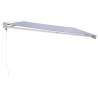 Toldo retráctil aluminio y tela azul y blanco 5x3 m 4