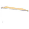Toldo retráctil aluminio y tela amarillo y blanco 4x3 m 4
