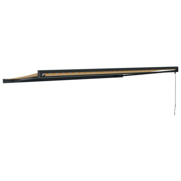 Toldo retráctil aluminio y tela amarillo y blanco 5x3 m M 5