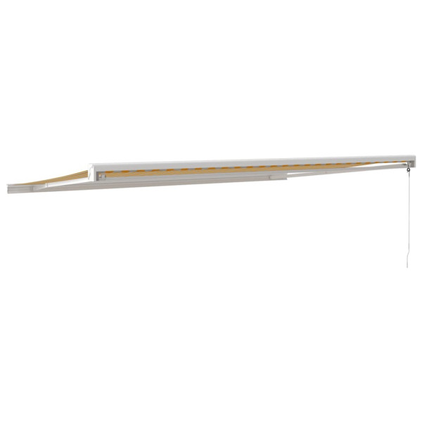 Toldo retráctil aluminio y tela amarillo y blanco 5x3 m M 5