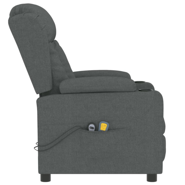 Sillón de masaje eléctrico tela gris oscuro M 5