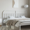 Cabeceira de cama 200 cm metal branco 1