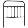 Cabeceira de cama 80 cm metal preto 2