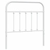 Cabeceira de cama 80 cm metal branco 2