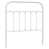 Cabeceira de cama 90 cm metal branco 2