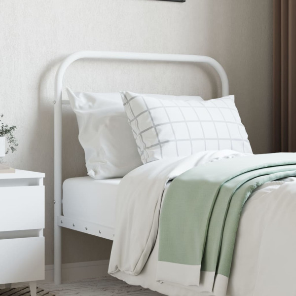 Cabeceira de cama 90 cm metal branco M 3