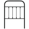 Cabeceira de cama 75 cm metal preto 4