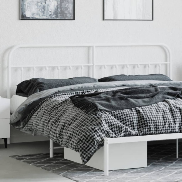 Cabeceira de cama 193 cm metal branco M 3