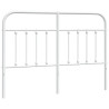 Cabeceira de cama 140 cm metal branco 2