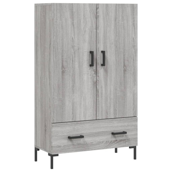 Aparador alto madera de ingeniería gris Sonoma 69.5x31x115 cm M 2