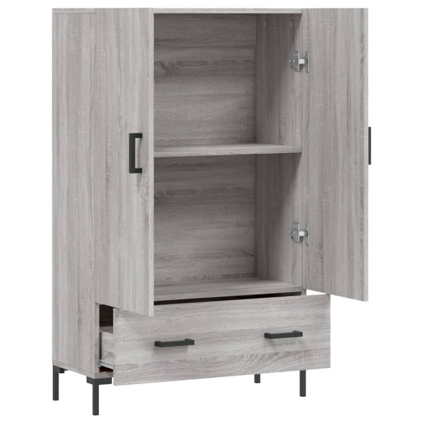 Aparador alto madera de ingeniería gris Sonoma 69.5x31x115 cm M 5