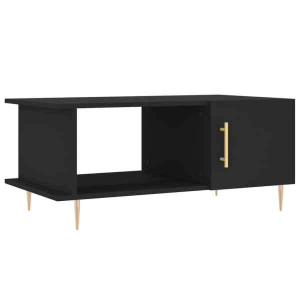 Mesa de centro madera contrachapada negro 90x50x40 cm M 2