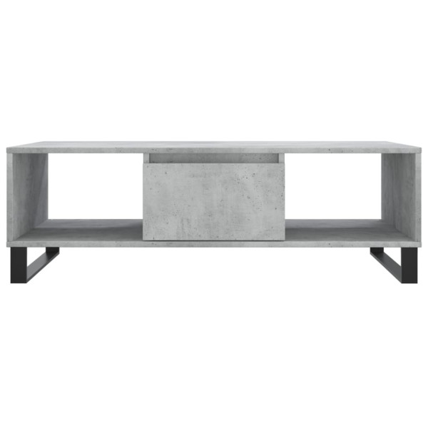Mesa de centro madeira de engenharia cinza concreto 104x60x35 cm M 5