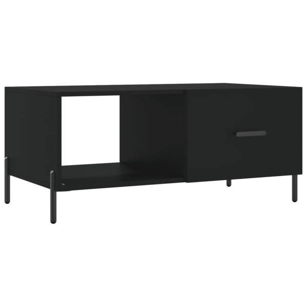 Mesa de centro madera contrachapada negro 90x50x40 cm M 2