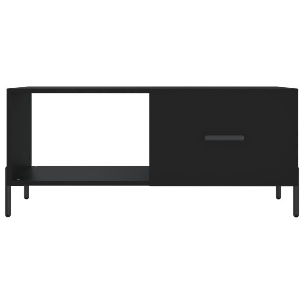Mesa de centro madera contrachapada negro 90x50x40 cm M 5