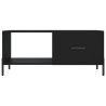 Mesa de centro madera contrachapada negro 90x50x40 cm 5