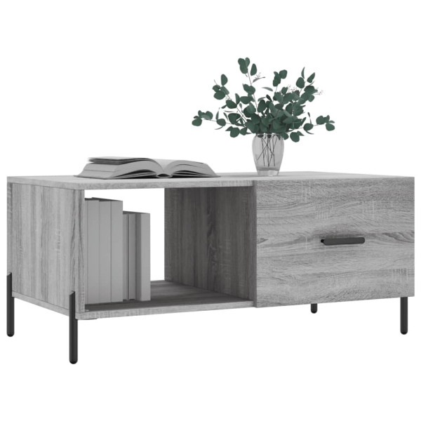 Mesa de centro madera contrachapada gris Sonoma 90x50x40 cm M 3
