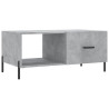Mesa de centro madera contrachapada gris hormigón 90x50x40 cm 2