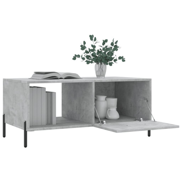 Mesa de centro madera contrachapada gris hormigón 90x50x40 cm M 4