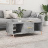 Mesa de centro madera contrachapada gris hormigón 102x50x40 cm 1