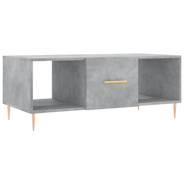 Mesa de centro madera contrachapada gris hormigón 102x50x40 cm M 2