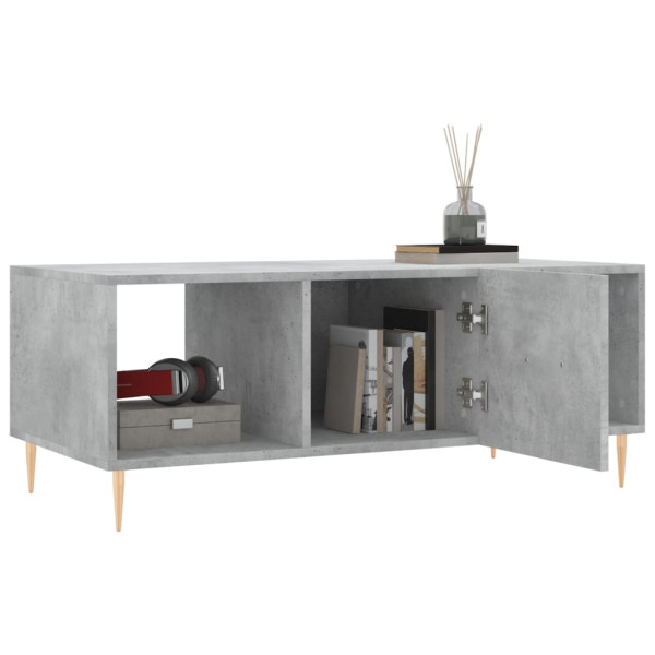 Mesa de centro madera contrachapada gris hormigón 102x50x40 cm M 4