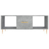 Mesa de centro madera contrachapada gris hormigón 102x50x40 cm 5