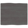 Tablero mesa madera tratada roble borde natural gris 60x50x4 cm 1