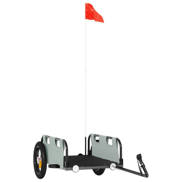 Reboque de bicicleta tecido oxford/ferro cinzento M 2