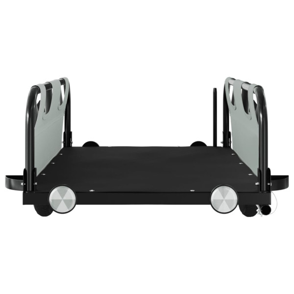 Remolque de carga para bicicleta hierro y tela Oxford gris M 5