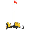 Remolque de carga para bicicleta hierro y tela Oxford amarillo 2