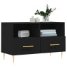 Mueble para TV madera contrachapada negro 80x36x50 cm 3